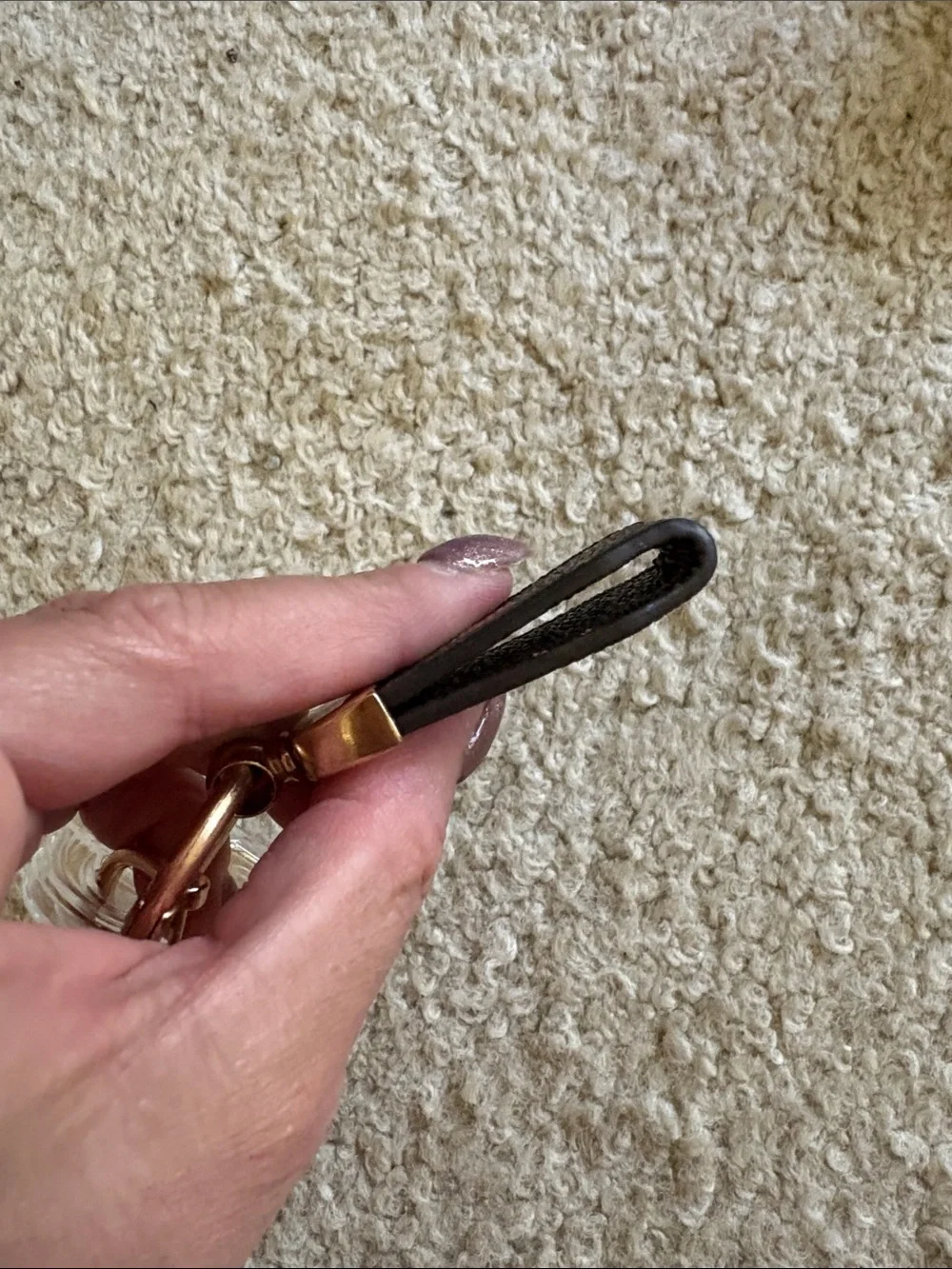 Gold Tote Key Holder /bagCharm